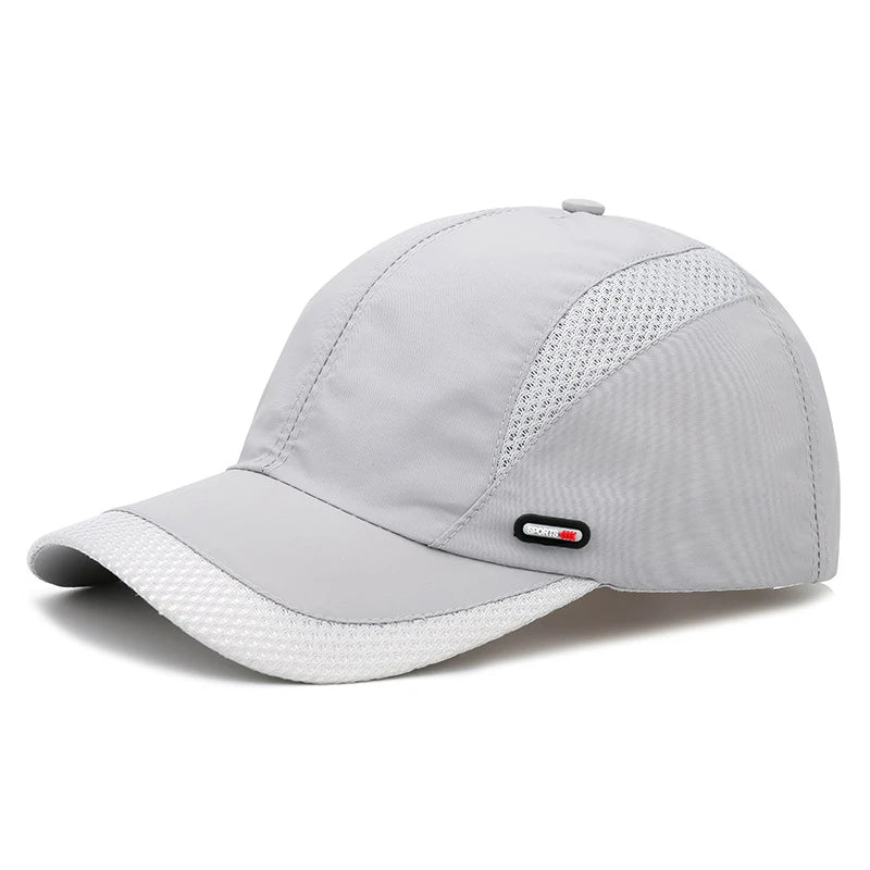 Femmedouceur - Men's Breathable Black Baseball Cap, Sport &amp; Fishing Style 