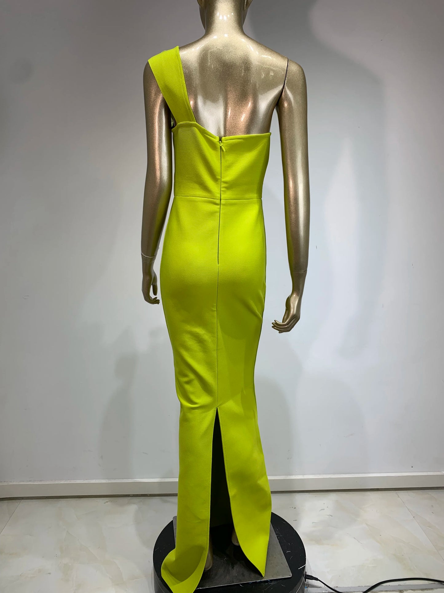 Femmedouceur – Sexy Green Floral Long Dress for Women | Elegant Bandage Maxi Dress for Evening &amp; Club