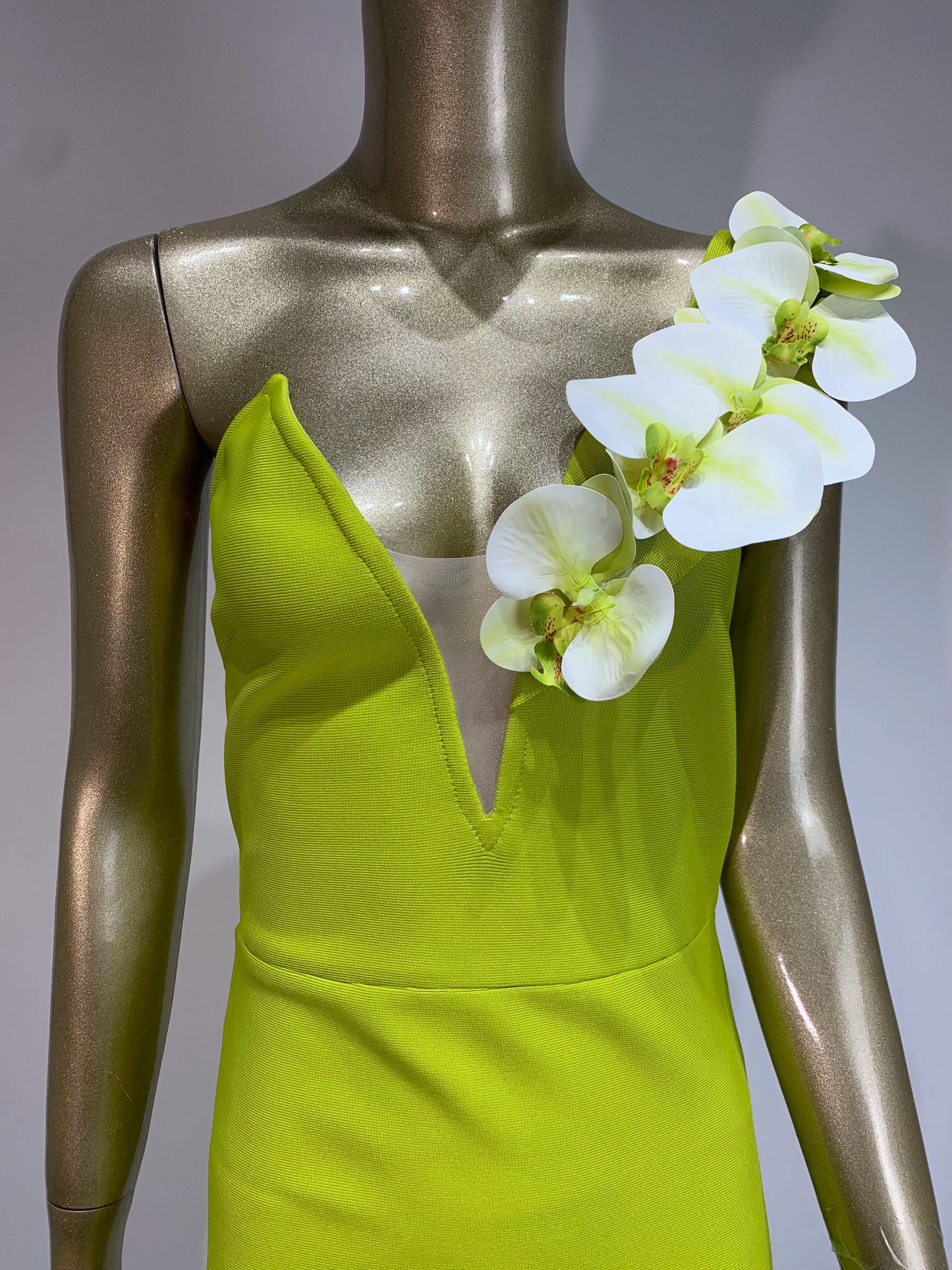 Femmedouceur – Sexy Green Floral Long Dress for Women | Elegant Bandage Maxi Dress for Evening &amp; Club
