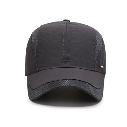 Femmedouceur - Men's Breathable Black Baseball Cap, Sport &amp; Fishing Style 