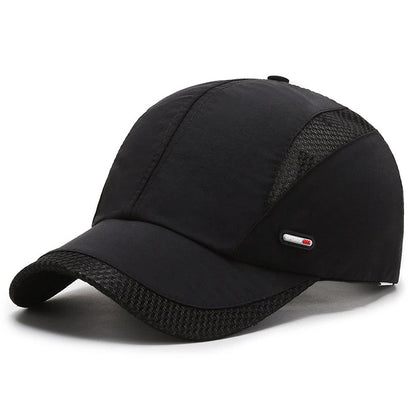 Femmedouceur - Men's Breathable Black Baseball Cap, Sport &amp; Fishing Style 