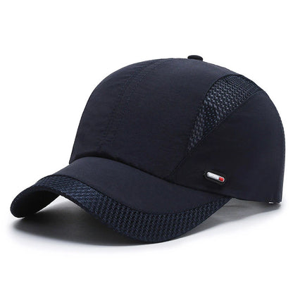 Femmedouceur - Men's Breathable Black Baseball Cap, Sport &amp; Fishing Style 