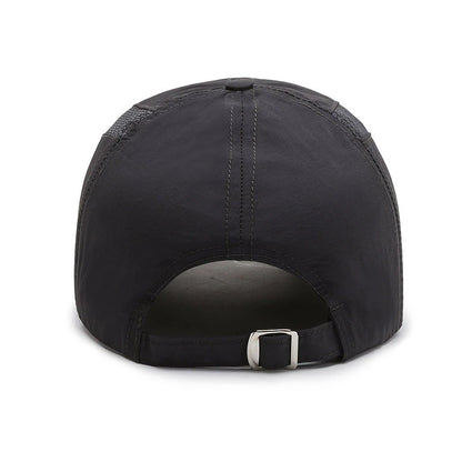 Femmedouceur - Men's Breathable Black Baseball Cap, Sport &amp; Fishing Style 