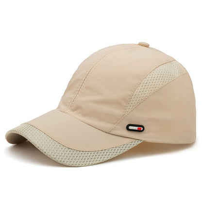 Femmedouceur - Men's Breathable Black Baseball Cap, Sport &amp; Fishing Style 