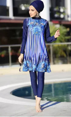 Femmedouceur - Burkini Élégant & Modeste - Maillot de Bain Muslim Femme Grande Taille